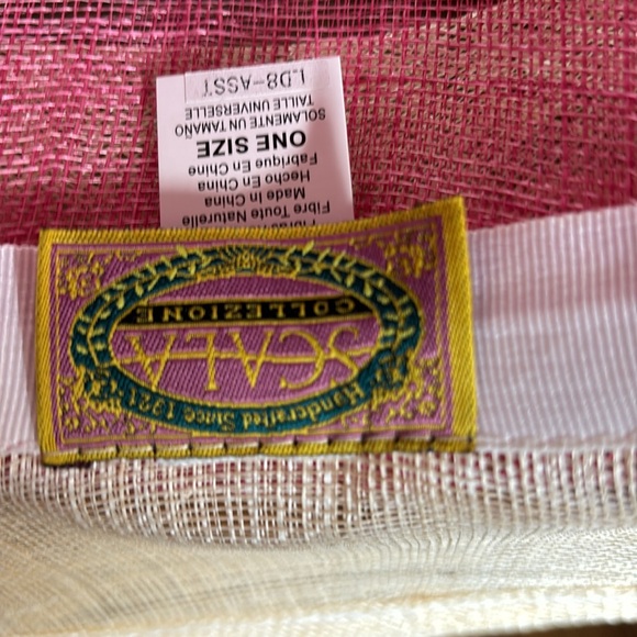 Pink and cream wedding/event hat - Picture 8 of 8